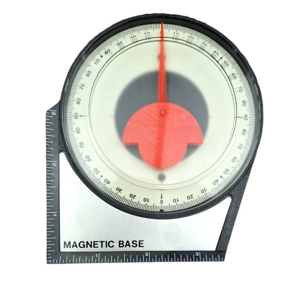 Magnetic Dial Gauge Angle Finder Taiwan Vintage Conversion Chart Contractor Roof - Picture 1 of 3